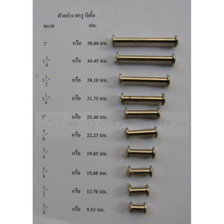 สกรูนิคเกิ้ล ยึดแฟ้ม เมนูอาหาร