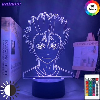 โคมไฟตั้งโต๊ะ Led รูปการ์ตูนอนิเมะ Haikyuu Nishinoya Yuu 3d หลากสีสัน เหมาะกับของขวัญ สําหรับตกแต่งห้องนอนเด็ก