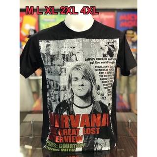 เสื้อวง Nirvana แขนสั้น ผ้าคอตตอน100 %