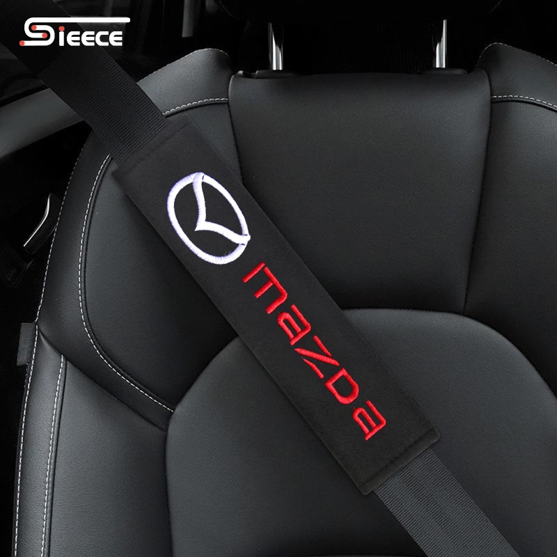 Sieece MAZDASPEED ที่หุ้มเข็มขัดนิรภัยรถยนต์ สำหรับ Mazda 2 CX3 3 CX8 CX5 BT50 CX30 CX-3 MX5 323 RX7 RX8