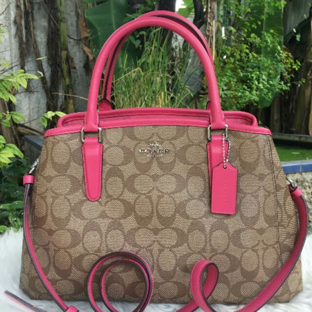 แท้100% COACH F58310 - KHAKI/MAGENTA