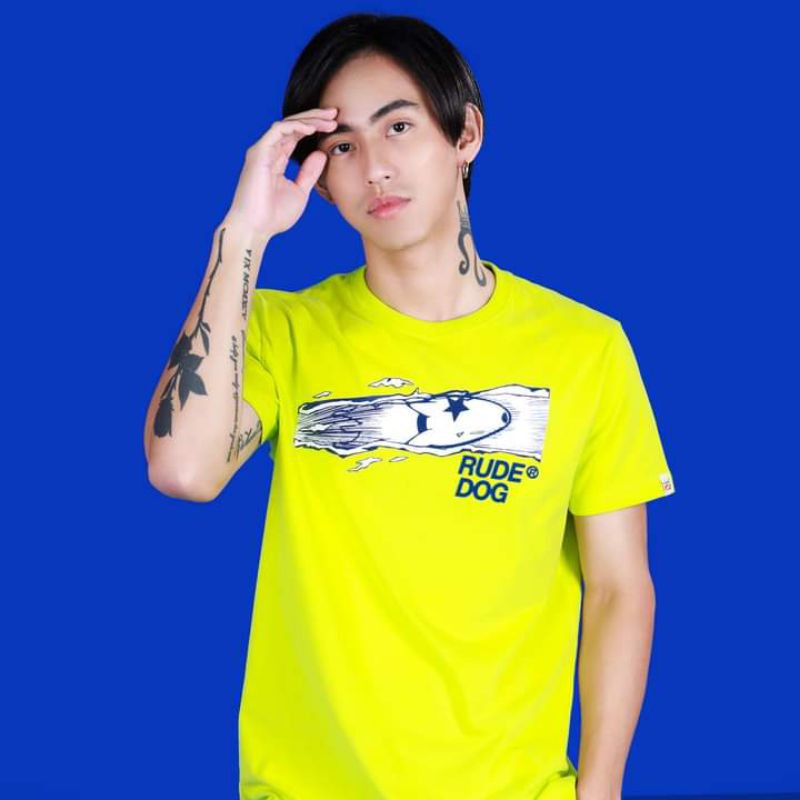 Rudedog เสื้อคอกลม ชาย หญิง รุ่น Comic สีเหลืองเลม่อน (ราคาต่อตัว)