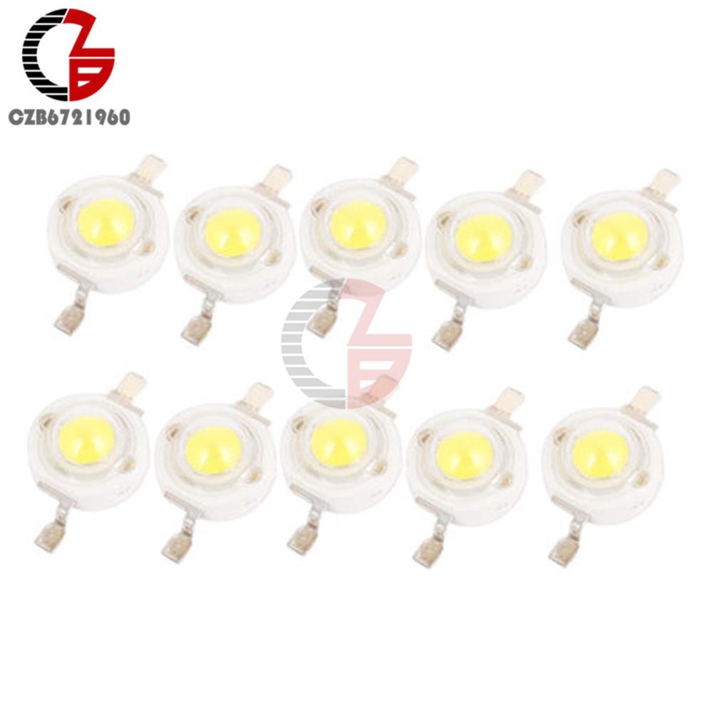 10 ชิ้น 1 W Pure White SMD LED ลูกปัด new good คุณภาพดี