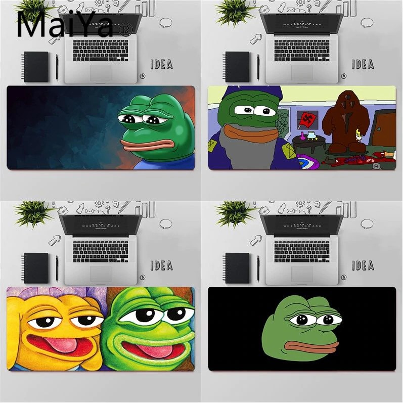 แผ่นรองเมาส์ Pepe Frog Unique Desktop Pad Game Mousepad Free Shipping