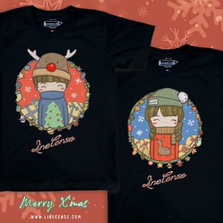 เสื้อยืดสีดำ T-shirt  ⭐️🎄“ All I want for Christmas is you😚 ”🎄⭐️ เสื้อคู่ เทศกาล