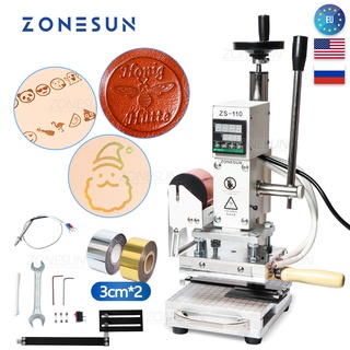 Zonesun ZS110 เครื่องปั๊มกระดาษฟอยล์ร้อน PVC ดิจิทัล แบบเลื่อนได้ ลายนูน