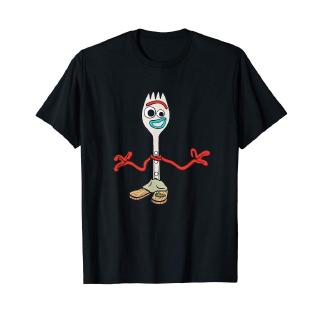 เสื้อยืดพิมพ์ลาย disney pixar toy story 4 forky  s here สําหรับผู้ชาย