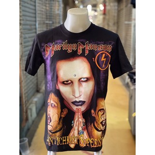 [โค้ดลดเพิ่ม 20% ไม่มีขั้นต่ำ SMAPAYDAY200] เสื้อวง Marilyn Manson