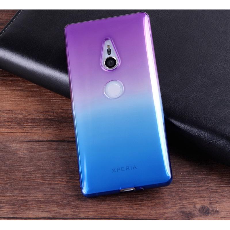 เคส สำหรับ Sony Xperia XZ2 Gradient Two-tone Slim TPU (Purple-Blue)