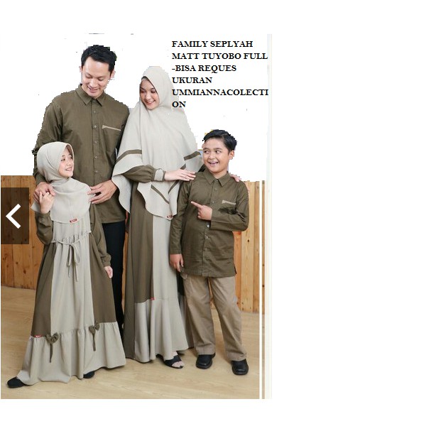 เปิด PO -GAMIS FAMILY COUPLE SEPLYAH MATT DRESS TYOBO FULL KOKO TYUOBO LD 110 PB 138CM