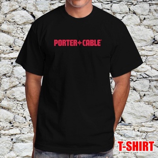 เสื้อยืดลําลอง พิมพ์ลายโลโก้ Porter สําหรับผู้ชายS-5XL