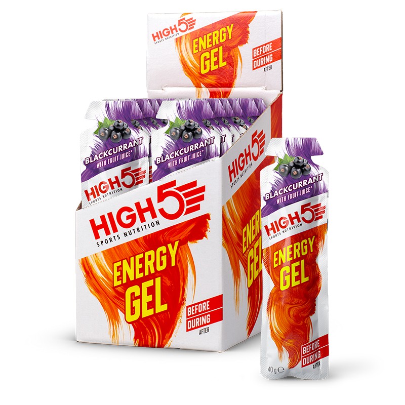 HIGH5 Energy Gel/Energy Gel 30mg Caffeine Real Juice Gel ที่ไม่หนาหรือหวาน (20 แพ็ค)