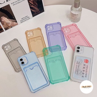 เคสโทรศัพท์มือถือแบบนิ่ม ใส พร้อมช่องใส่บัตร สีพื้น สําหรับ Vivo Y35 Y22 Y22s Y16 Y02 Y02s Y15s Y15A Y01 Y20i Y12A Y20G Y30G Y21 Y20s Y20 Y33T Y12 Y15 Y17 Y21T Y11 Y12s Y11s Y20A Y33s Y21s Y12i