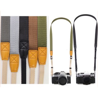 (คอD) สายคล้องกล้อง สายกล้อง เชือกแบน เรียบเนียน ไม่บาดคอ Camera strap