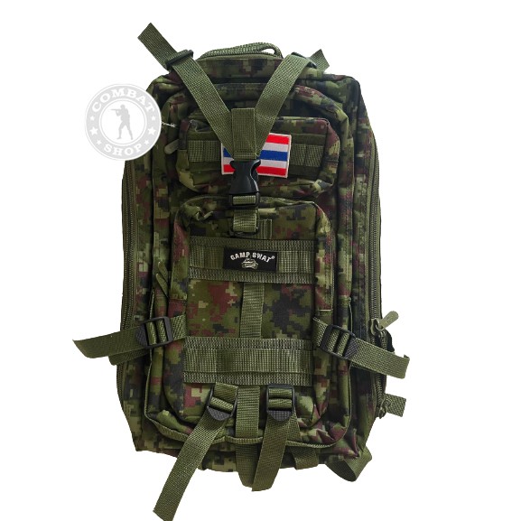 กระเป๋าเป้ทหาร 3D CAMP SWAT แถมฟรี!! ธงชาติ  กระเป๋าเป้ลายพราง สะพายหลังทหาร