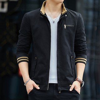 ผ้าฝ้ายคุณภาพสูงผู้ชายแจ็คเก็ต jaket แฟชั่น jaket เสื้อกันลม…