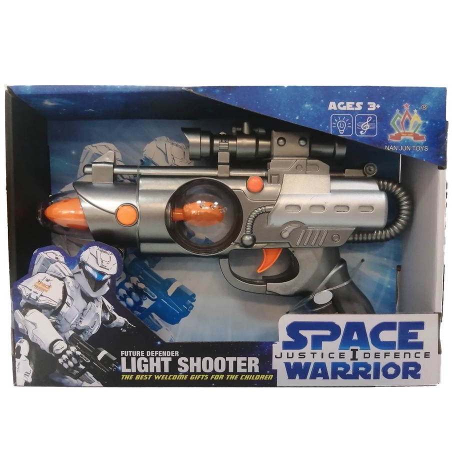 Wangdek Space Warrior Gun with light&sound วังเด็ก ปืนของเล่น สเปซ วอร์ริเอ่อร์ ของเล่นเด็ก NJ888-1F/414123