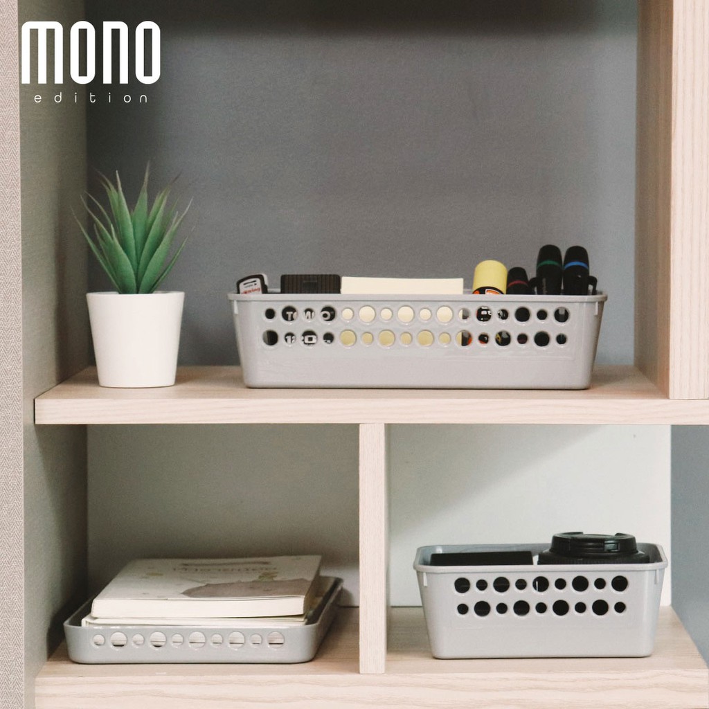Clip Pac Mono ตะกร้า ตะกร้าใส่ของ ตะกร้าสี่เหลี่ยม ใบเล็ก รุ่น S3-3604 สีเทา 1 แพ็ก (3 ชิ้น) ราคา ถูกที่สุด ดีลบีเคเค แกลเลอรีภาพที่ 6