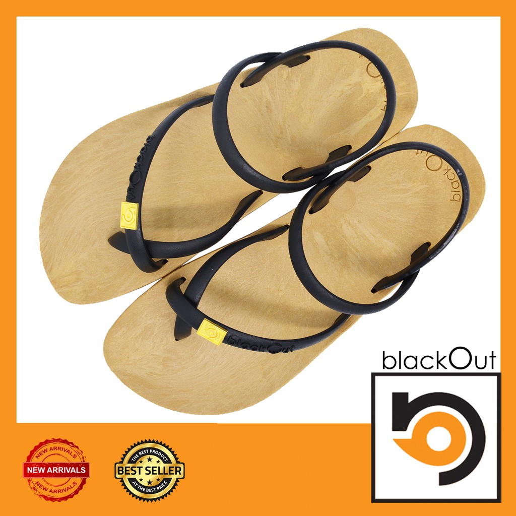 🔰 BlackOut Toeloopslingback 🔰 รองเท้าแตะ คีบโป้งรัดส้น รองเท้ายางกันลื่น พื้นทอง