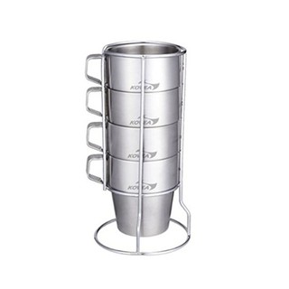 Stainless kovea double mug cup set