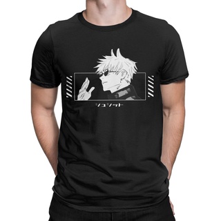 เสื้อยืดแขนสั้น คอกลม ผ้าฝ้าย พิมพ์ลาย Jujutsu Kaisen Saturo Gojo สไตล์คลาสสิก สําหรับผู้ชาย