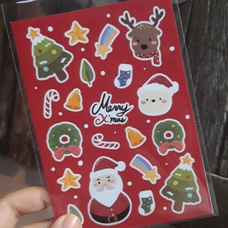 [อ่านก่อนซื้อน้า] สติ๊กเกอร์คริสมาสต์Christmas