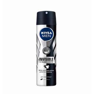 สเปร์ยระงับกลิ่นกาย นีเวีย อินวิซิเบิ้ล แบล็ค แอนด์ ไวท์ ขนาด 150 มล. Nivea x 1 ขวด