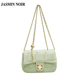 Jasmin NOIR กระเป๋าสะพายข้าง ลายสก๊อต แต่งสายโซ่ สําหรับผู้หญิง