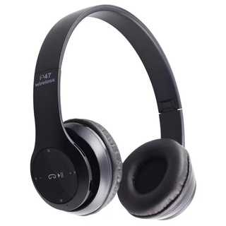 Newmine หูฟังบลูทูธ ไร้สาย P47 Bluetooth Headphone Stereo ใส่เมมได้ คุยโรทศัพท์ รับสายสนทนา