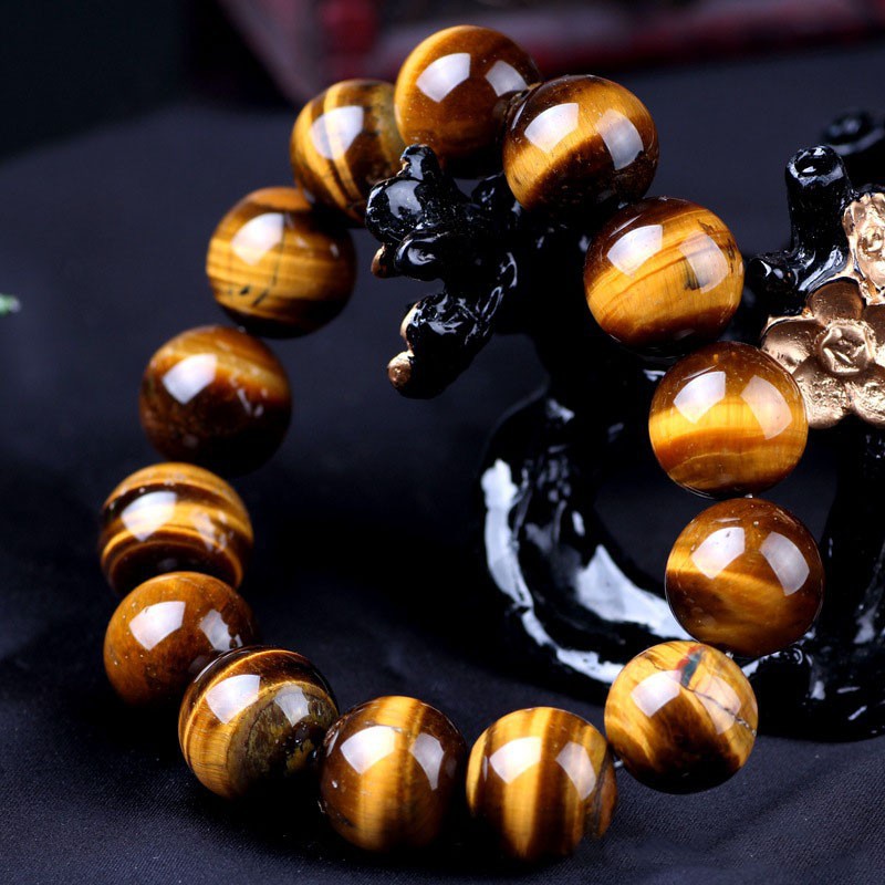 Reiki Chakra Tiger Eye สร้อยข้อมือ กําไลข้อมือ ลูกปัดหินนําโชค กําไลลูกปัด ลูกปัดหิน กำไลหิน กำไลหิน
