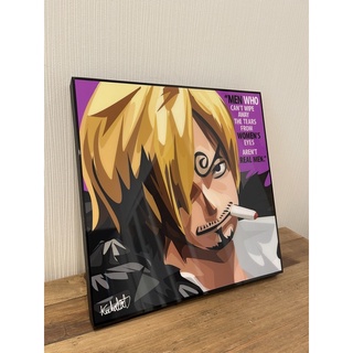 Vinsmoke Sanji กรอบรูป ตกแต่งห้อง ตกแต่งบ้าน มีที่แขวนพร้อมติดตั้งขึ้นผนัง