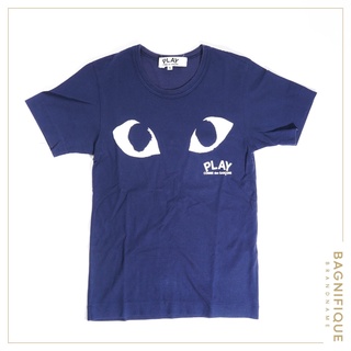 COMME DES GARCONS PLAY HEART LOGO T-SHIRT IN BLUE SIZE S