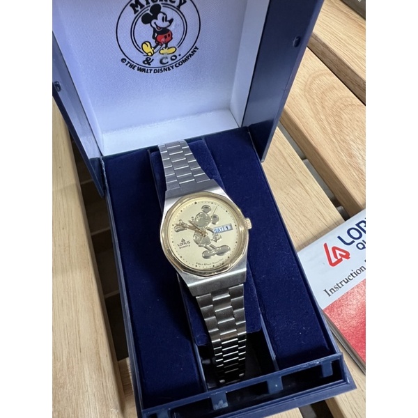 นาฬิกามิกกี้เมาส์ vintage 1980s mickey mouse watch day date two tone lorus by seiko
