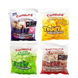 คอนิเชอร์ มาชเมลโล่หมี (รสช็อก แอป รวม) Corniche Teddy Marshmallows 70g.