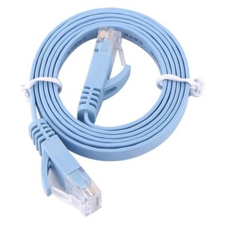 สาย Lan สำเร็จรูปพร้อมใช้งาน สายแบน 2 เมตร, RJ45 CAT6 Ethernet Flat LAN Cable UTP Patch Router Cables hi-speed 1000M