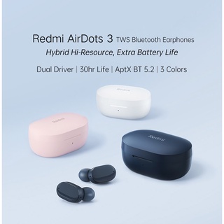 Xiaomi Redmi AirDots 3 หูฟังบลูทูธ 5.2 ความล่าช้าต่ํา การสึกหรออัจฉริยะ ตรวจจับ Mi หูฟังไร้สายที่แท้จริง