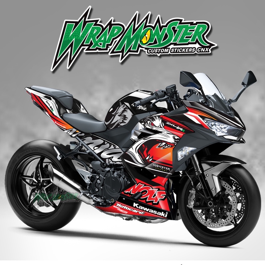 ของแต่ง Ninja 400 | สติ๊กเกอร์แต่งลาย Kawasaki Ninja 400 รอบคัน ลาย หมาป่า Sticker Kit Wrap Monster
