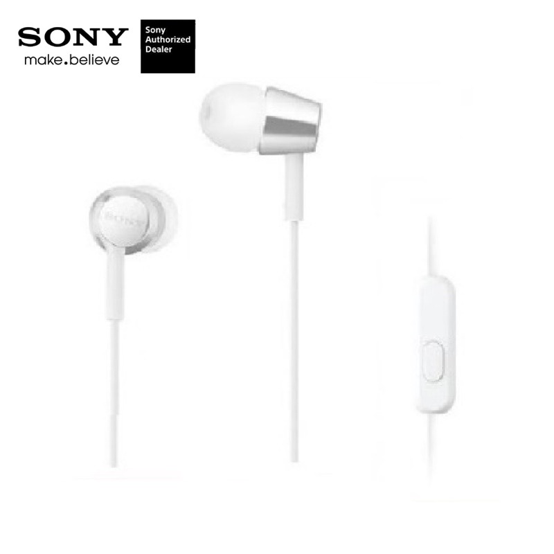 (สีขาว) SONY MDR-EX155AP หูฟังไมโครโฟนแฮนด์ฟรี***รับประกันศูนย์โซนี่ไทย***