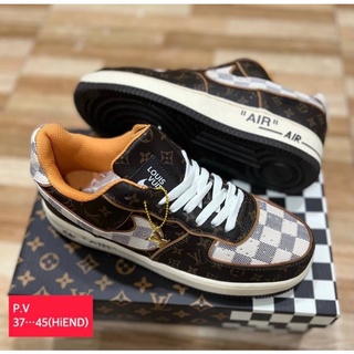 รองเท้า Nike Air Force 1 Low Louis Vuitton Monogram Brown Damier Azur 🌵🌈🔥 สินค้าพร้อมกล่อง