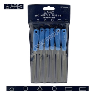 ตะไบ ตะไบชุด ตะไบช่าง ชุด 6 ชิ้น APEX 4mmx160mm 6PC needle file set