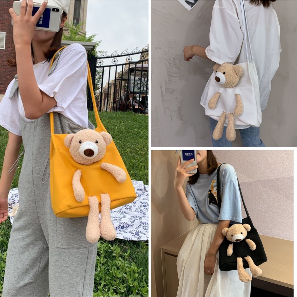 กระเป๋าสะพายข้างหมีน้อย ผู้หญิงสะพายข้างน่ารัก - รูปที่ 4