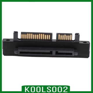 ( Koolsoo 2 ) 90 องศา Sata 22 Pin Male To Sas 7 + 15 Pin Female สายเคเบิ้ลเชื่อมต่อ