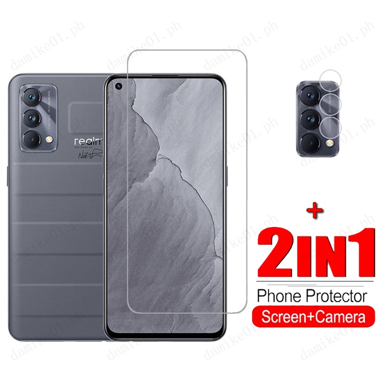 Realme GT Master Editionฟิล์มกระจกนิรภัยสําหรับRealme 8 5G 9 Pro Plus 9i 8i C30 C35 C25 C25s C25Y C21Y C11 2021 2 ใน 1 เลนส์กล้องกระจกป้องกันหน้าจอ