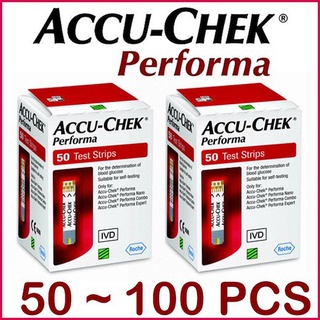 (Exp : 31/8/2024) Accu-Chek Accuchek Performa Test Strip 50/100แผ่น Accu Chek