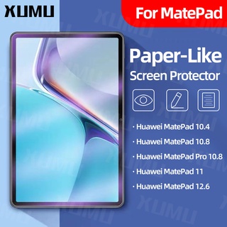 Xumu 2Pcs PET Paper Like Film Anti Glare For Huawei Matepad 11 Pro 10.8 12.6 Mate Pad 10.4 Matte PET Drawing Writing Screen Protector Painting Paperlike