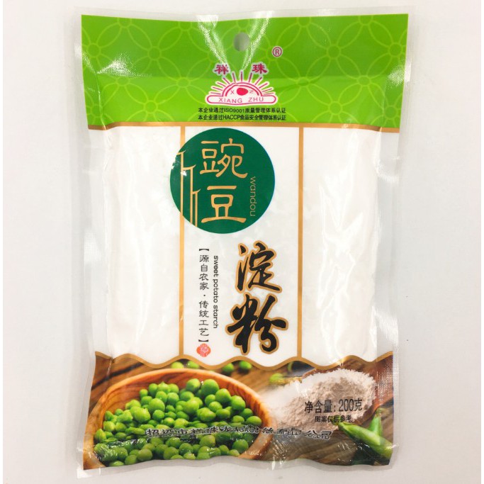 แป้งถั่วเขียว เกรดนำเข้า ทำอาหารได้ทั้งคาวหวาน 祥珠纯豌豆淀粉 200g Malamart