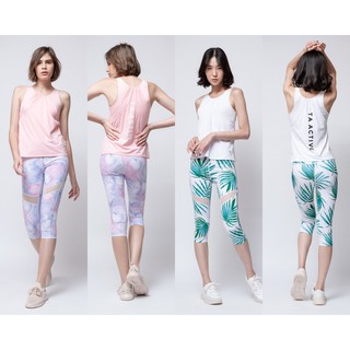 TA ACTIVE MERCY PRINTED CAPRI LEGGING  กางเกงเลคกิ้ง กางเกง 4 ส่วน กางเกงออกกำลังกาย