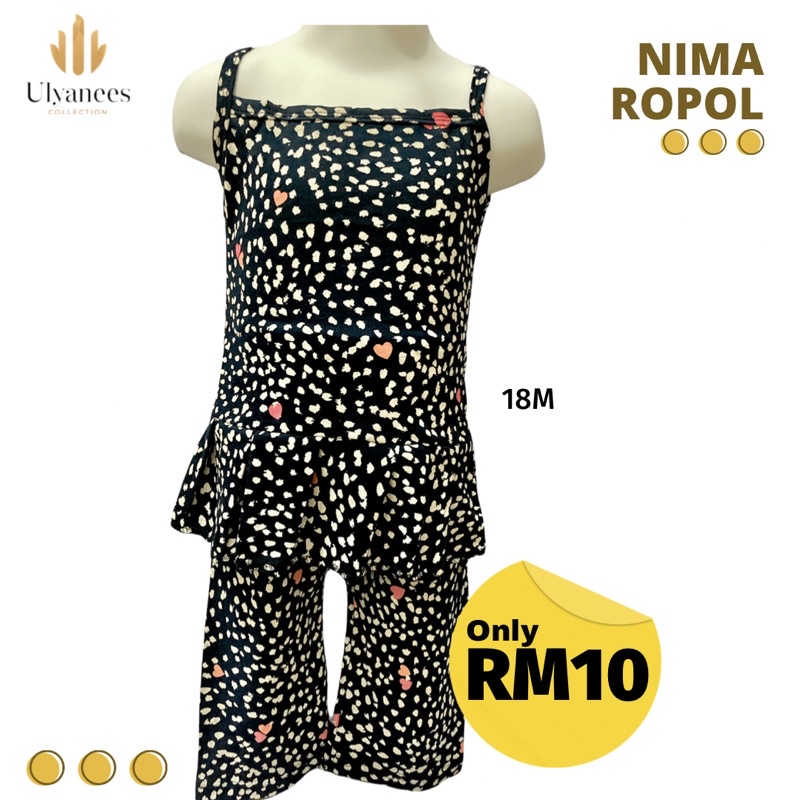 ULYANEES SET ROPOL SLEEVELESS BABY GIRL 0-3years