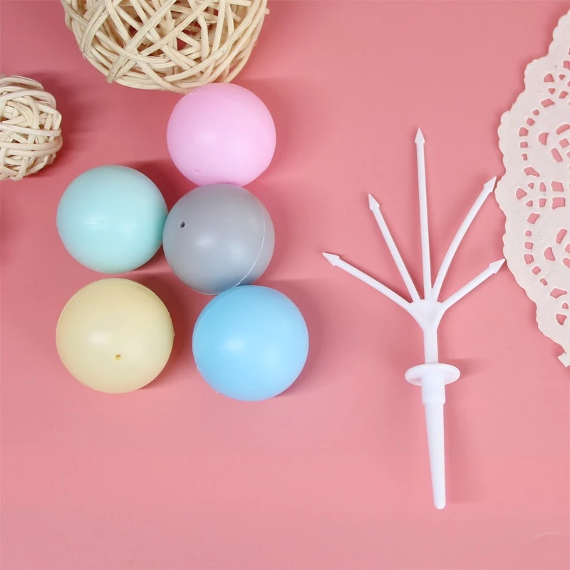 ลูกโป่งท็อปเปอร์เค้ก 5 ชิ้น/ช่อ สีสัน งานแต่งงาน-วันเกิด thumbnail 3