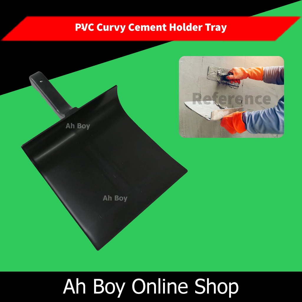 45 PVC Black Curvy Cement Holder Tray / ถาดตักพลาสติก Cement / Dulang Simen